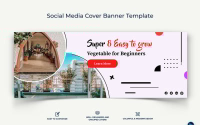 Home Gardening Facebook Cover Banner Design Template-10