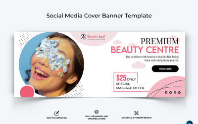 Spa and Salon Facebook Cover Banner Design Template-20