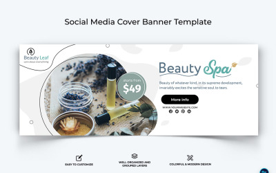 Spa and Salon Facebook Cover Banner Design Template-22
