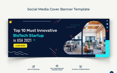 Startup Business Facebook Cover Banner Design Mall-13