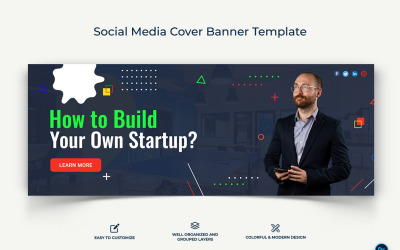 Startup Business Facebook Cover Banner Design Template-17