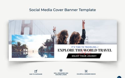Travel Facebook Cover Banner Design Template-25
