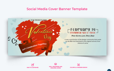Valentines Day Facebook Cover Banner Design Template-05