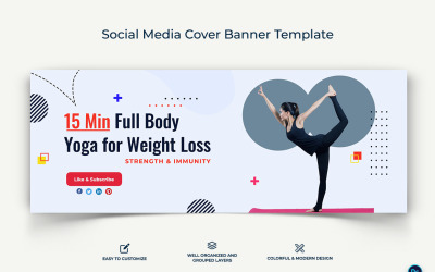 Yoga and Meditation Facebook Cover Banner Design Template-09