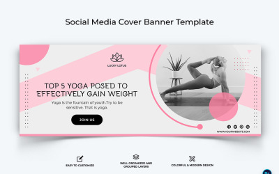 Yoga och meditation Facebook Cover Banner Design Mall-27