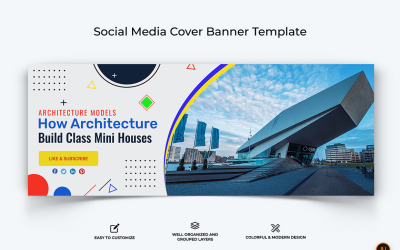 Mimari Facebook Kapak Afişi Tasarım Şablonu-15