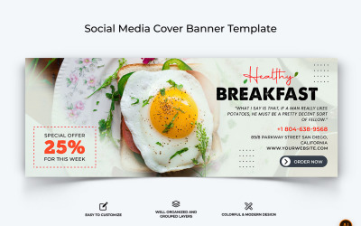 Food and Restaurant Facebook Cover Banner Design-42