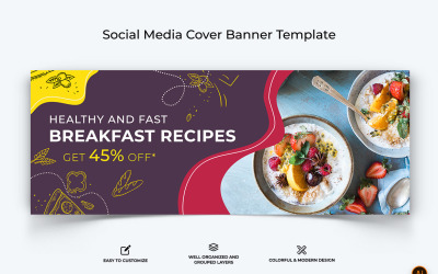 Mat och restaurang Facebook Cover Banner Design-17