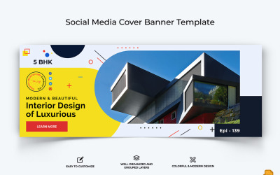 Architettura Facebook Cover Banner Design Template-003