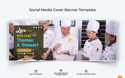 Chef Cooking Facebook Cover Banner Design-009