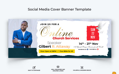 Church Speech Facebook Cover Banner Design-001