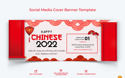 Diseño de banner de portada de Facebook de año nuevo chino-015