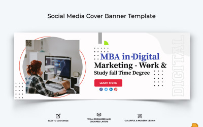 Digitális marketing Facebook borítóbanner Design-001