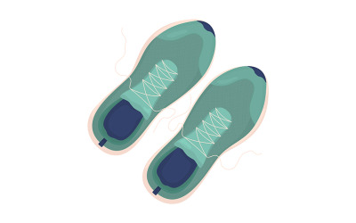 Loopschoenen semi-egale kleur vector-object