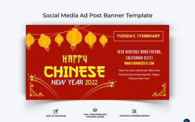 Chinese New Year Facebook Ad Banner Design Template-13