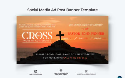Church Facebook Ad Banner Design Template-36