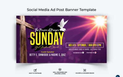Kilise Facebook Reklam Banner Tasarım Şablonu-19