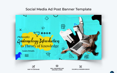 Modello di progettazione banner pubblicitario di Facebook per l&amp;#39;istruzione-09