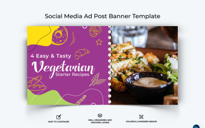 Designvorlage für Facebook-Anzeigenbanner für Lebensmittel und Restaurants-09