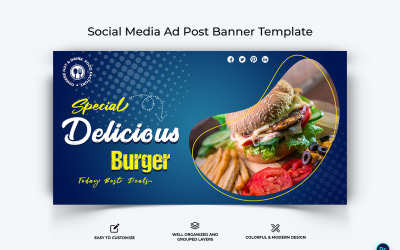 Designvorlage für Facebook-Anzeigenbanner für Lebensmittel und Restaurants-22