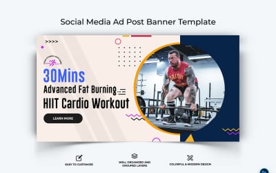 Fitness Facebook Ad Banner Design Template-06
