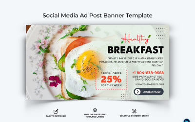 Food and Restaurant Facebook Ad Banner Design Template-42
