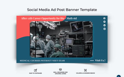 Medical and Hospital Facebook Ad Banner Design Template-02