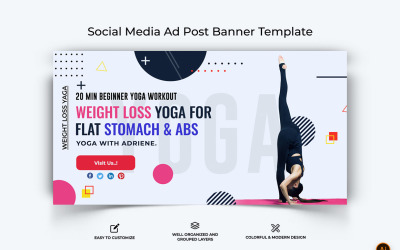 Yoga und Meditation Facebook-Werbebanner-Design-05