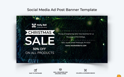 Christmas Sale Facebook Ad Banner Design-008