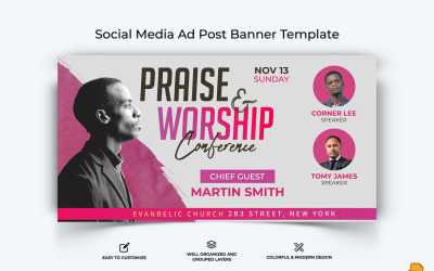 Discurso de la iglesia Facebook Ad Banner Design-031