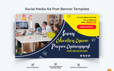 Vzdělávání Facebook Ad Banner Design-011