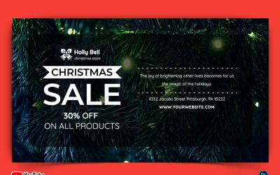 Christmas Sale Offers YouTube Thumbnail Design Template-08