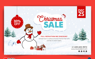 Christmas Sale Offers YouTube Thumbnail Design Template-09
