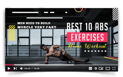 YouTube-Thumbnail-Designvorlage für Fitnessstudio und Fitness-02