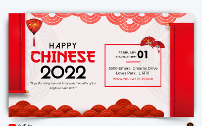 Design de miniatura do YouTube do Ano Novo Chinês -15