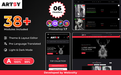 Artcy Mega Art – Töpferhandwerk – Geschenk Premium Responsive Prestashop 1.7 Theme
