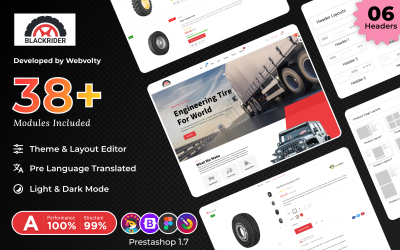 BlackRider Cars–AutoPart Mega–Tools Responsive Theme
