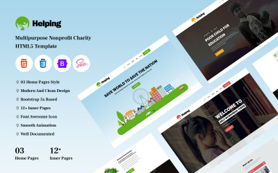 Hjälpande - Multipurpose Charity HTML-mall