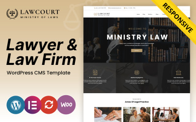 Lawcourt - Advokat och advokater WordPress-tema