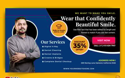 Péče o zuby YouTube Thumbnail Design -017