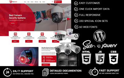 Secutech - WordPress-Theme für Heimautomatisierungs- und Kamerasicherheitssysteme