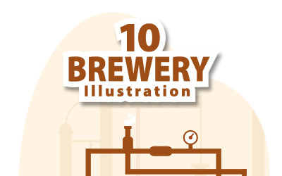 10 Beer Brewery illusztráció
