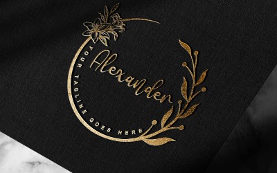 Firma manuscrita moderna o fotografía Diseño de logotipo de Alexander-Identidad de marca