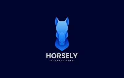 Horse Gradient Logo Style 4