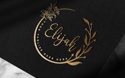 Moderní ručně psaný podpis nebo fotografie Elijah logo Design-Identita značky