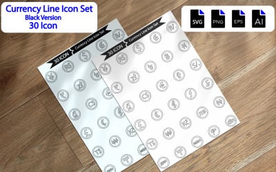 Premium Currency Symbol Line Icon Pack