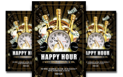 Sjabloon voor happy hour-flyer #3