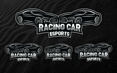 Versenyautó Esports Mascot Logo Design-Brand Identity