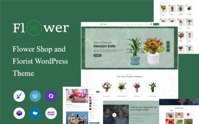 Bloemenwinkel en bloemist WordPress-thema