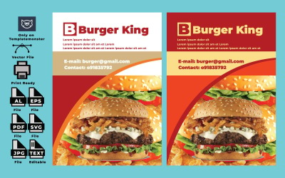 Corporate Identity-Vorlage für Burger King-Flyer
